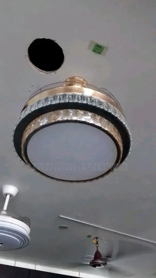 FMC 48" LED Chandelier Fan Light with 3 Color Modes & Remote - 1