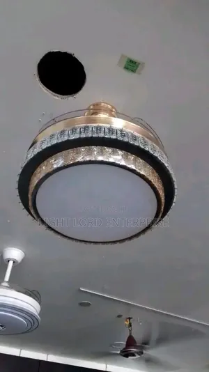 FMC 48" LED Chandelier Fan Light with 3 Color Modes & Remote