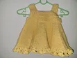 Toddler Crochet Dress - Yellow, Knee-Length - 1