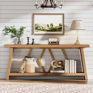 Console Table, Narrow Long Entryway Table, 2-Tier