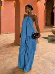 Women's Green Two-Piece Dinner Wear - 2