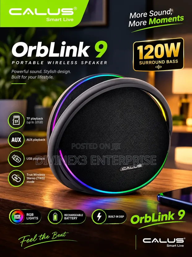CALUS OrbLink 9 120W Portable Wireless Speaker - 1