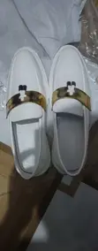 Men's Shiny White Loafers - 2