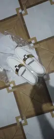 Men's Shiny White Loafers - 3