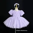 Luxury Lilac Purple Princess Dress with Hairband - 1