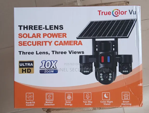 True Color Vu Three Lens Solar 4G PTZ Camera - 1