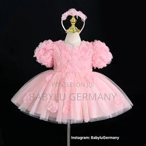 Premium Quality Trending Pink Dress with Headband