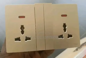 Shiny Gold Double Socket 13A