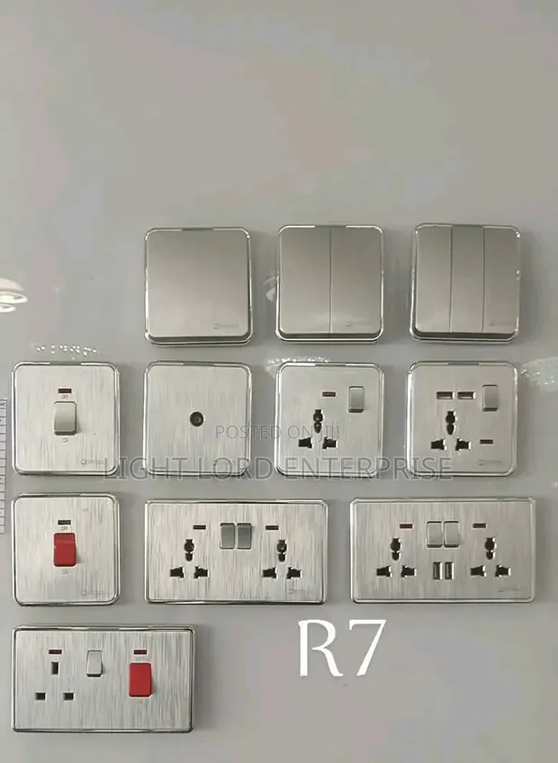 Silver Body Socket and Switches with 30-Year Warranty - 1