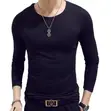 Bodycon Top - V-Neck, Long Sleeve - 2