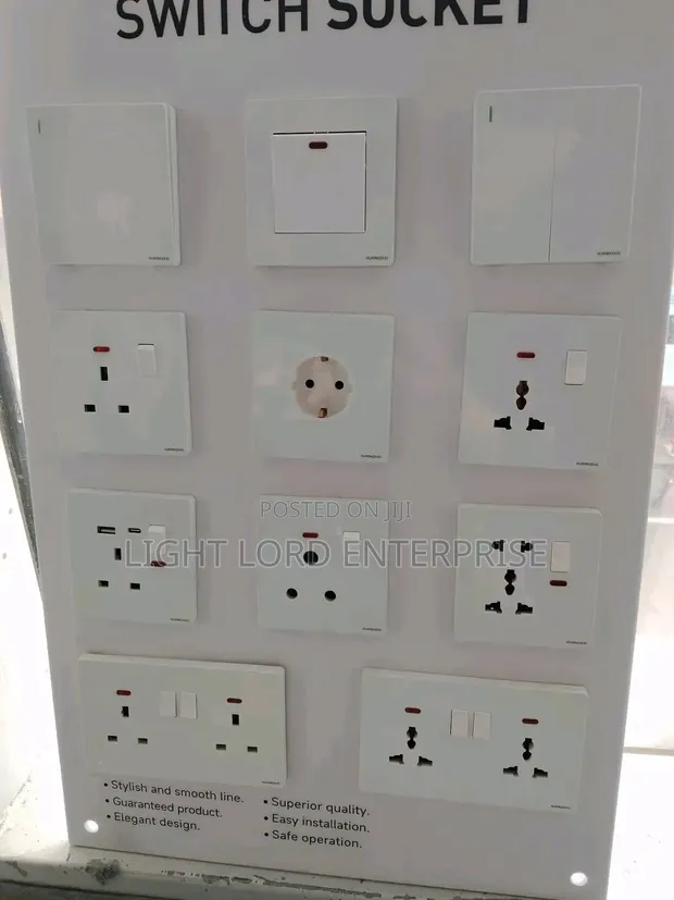 ZDH Double Socket and Switches - White - 1
