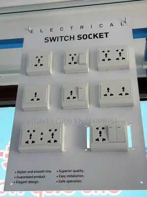 Spacetek Smooth Line White Socket and Switches
