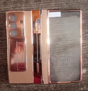 Samsung Z Fold 8 Ultra Gold Case with Inbuilt Screen Protector