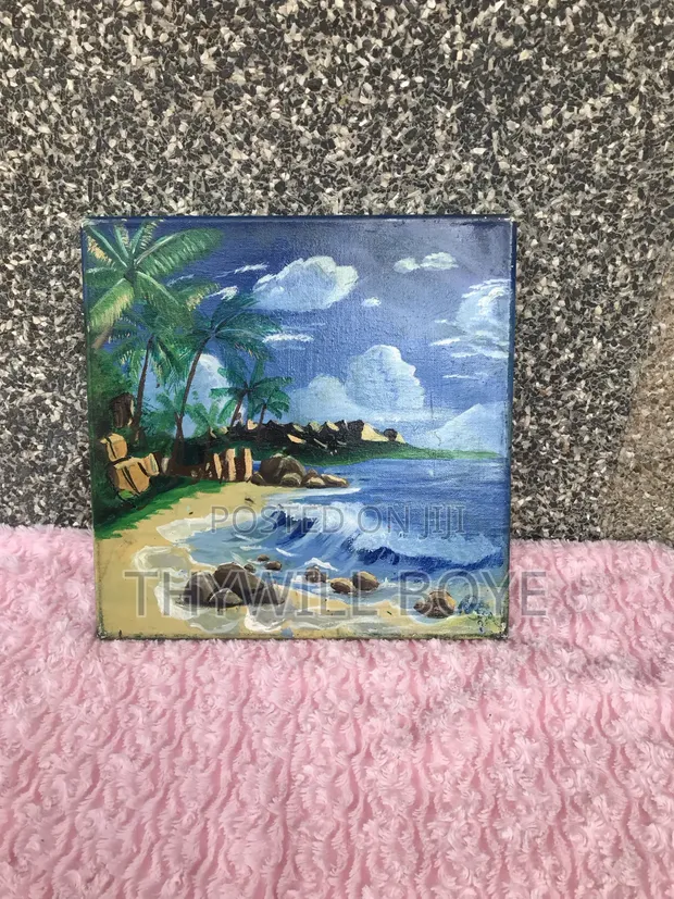 Original Hand-Painted Beach Canvas Art - 1