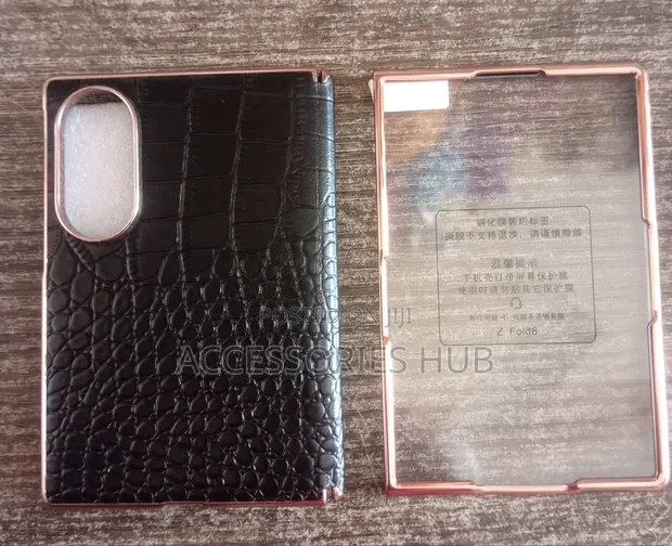 Samsung Z Fold 8 Leather Back Case with Inbuilt Screen Protector - 1