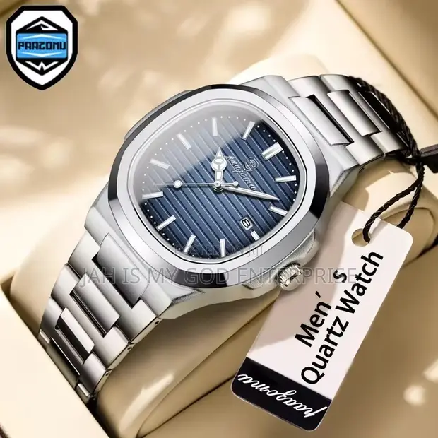 Paazomu 614 Luxury Quartz Wristwatch - Silver Blue - 1