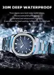Paazomu 614 Luxury Quartz Wristwatch - Silver Blue - 5