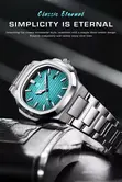 Paazomu 614 Luxury Quartz Wristwatch - Silver Green - 3