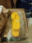 Zara Women's Yellow Rubber Slippers - Size 40 - 1
