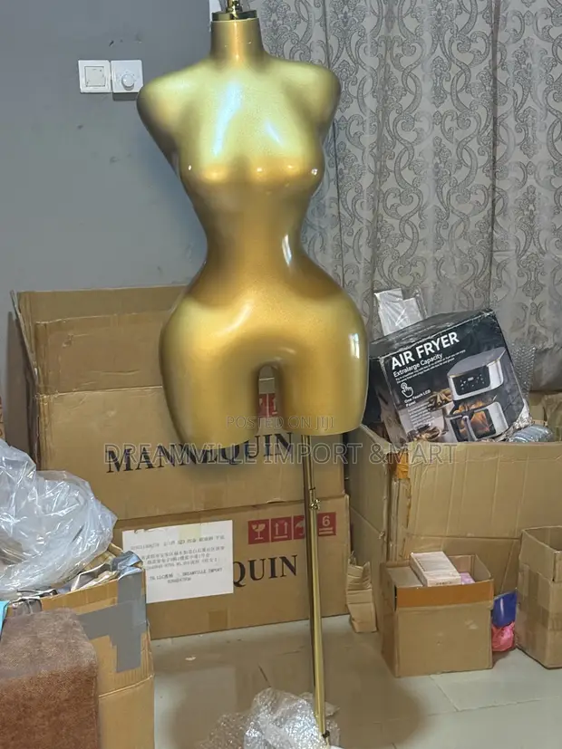 Gold Fiberglass Mannequin - Woman Half Body - 1
