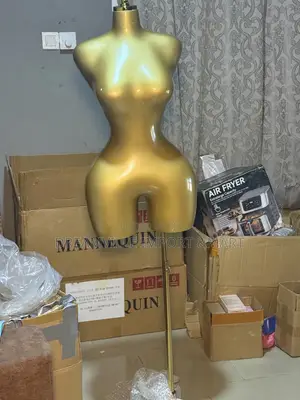 Gold Fiberglass Mannequin - Woman Half Body