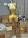 Gold Fiberglass Mannequin - Woman Half Body - 1