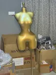 Gold Fiberglass Mannequin - Woman Half Body - 2