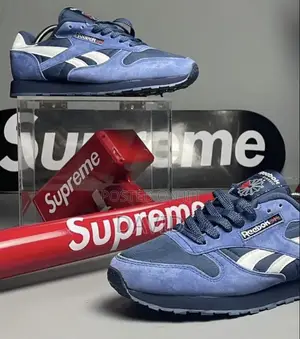 Reebok Classic Leather Sneakers - Navy & Blue Suede