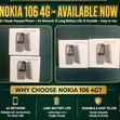 New Nokia 106 4G Black - 4