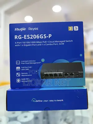 Ruijie RG-ES206GS-P 6-Port Gigabit Smart Cloud Managed PoE Switch