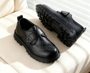 Boys Black Leather Shoes
