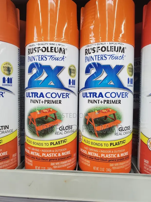 Rust-Oleum 2X Spray Paint 12oz – Gloss Real Orange - 1