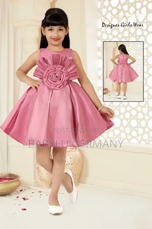 Luxury Designer Girl's Ballgown Dress with Headband