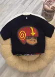 Bold Zipper Mask Oversized Tee - 3