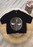 Bold Zipper Mask Oversized Tee - 5