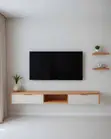 Wall Mounted TV Unit Console - White - 1