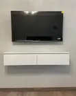 Wall Mounted TV Unit Console - White - 2