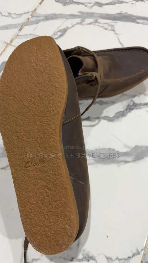 Clarks Brown Leather Shoes - Size 43 - 1