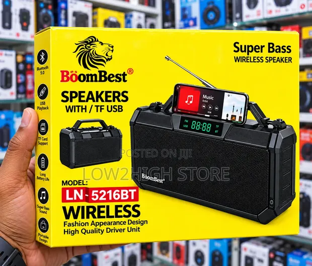 BoomBest LN-5216BT 50W SuperBass Wireless Bluetooth Speaker - 1