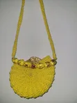 Crochet Bag with Beads - Yellow - 2