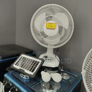 Rechargeable Solar Fan with LED Light