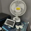 Rechargeable Solar Fan with LED Light - 2
