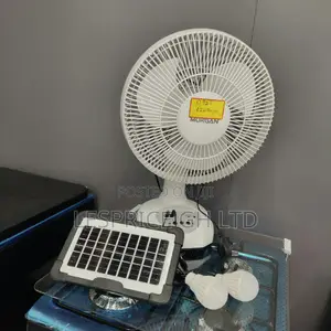 Rechargeable Solar Fan with Bulb