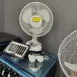 Monster Performance Rechargeable Fan with Solar Panel, USB Port & Bulb - 2