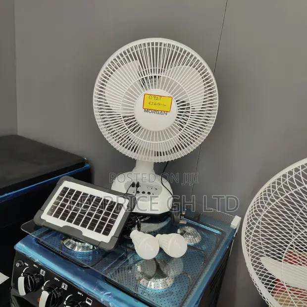 Morgan Rechargeable Fan with Solar Panels - Price Slash - 1
