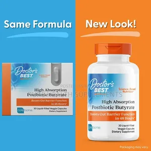 Doctor's Best Postbiotic Butyrate, 300mg, 30 Veg Caps