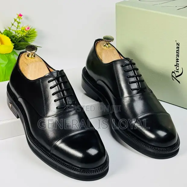 Richwanz Black Men's Thick Sole Shoes - 1