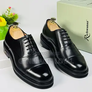 Richwanz Black Men's Thick Sole Shoes