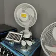 Discounted Rechargeable Fan with Solar Panels, USB & Bulbs - 2