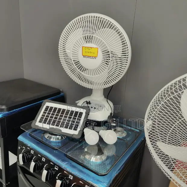 Premium Morgan Rechargeable Solar Fan - 1